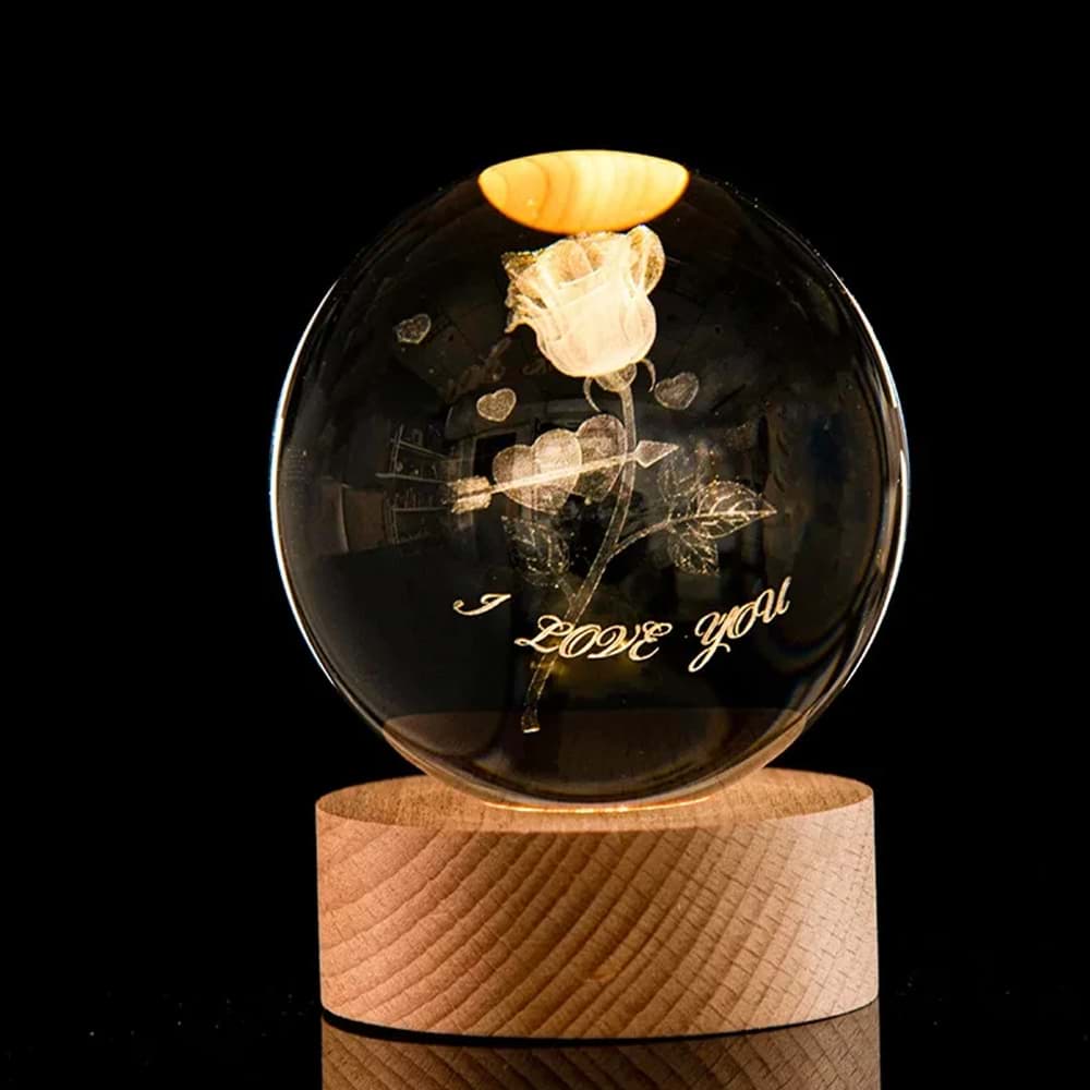 I Love You Tasarımlı Dekoratif Gece Lambası resmi