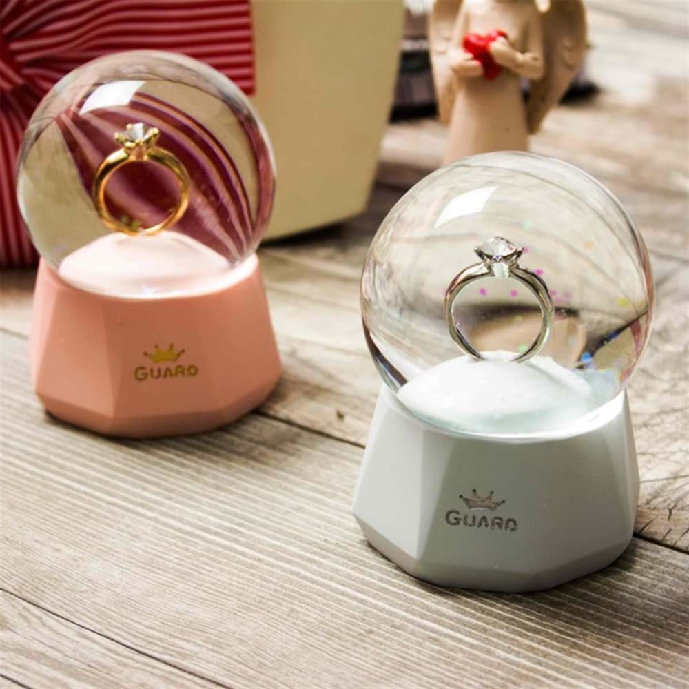 Picture of Tektaş Yüzük Temalı Işıklı Küçük Boy Kar Küresi Mavi