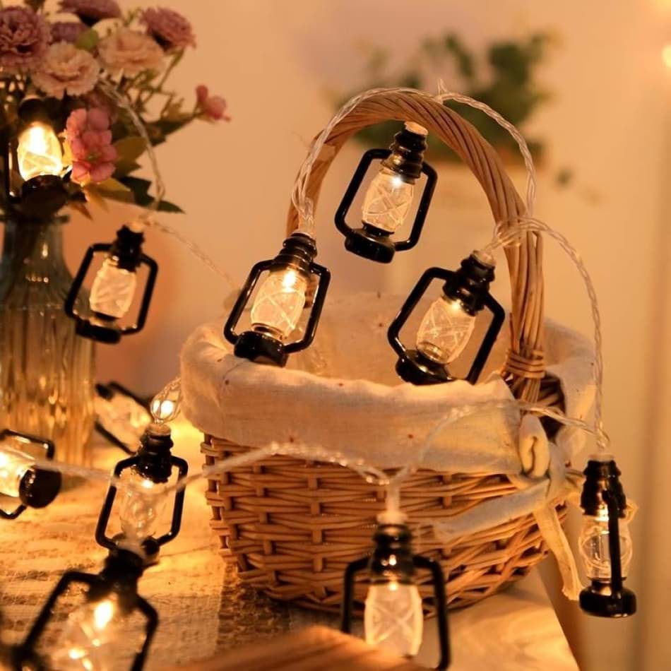 5 M 20 Led Fişli 8 Kademeli Gün Işığı Ramazan Kandili Siyahlı Led Işık MZ6200-272 resmi