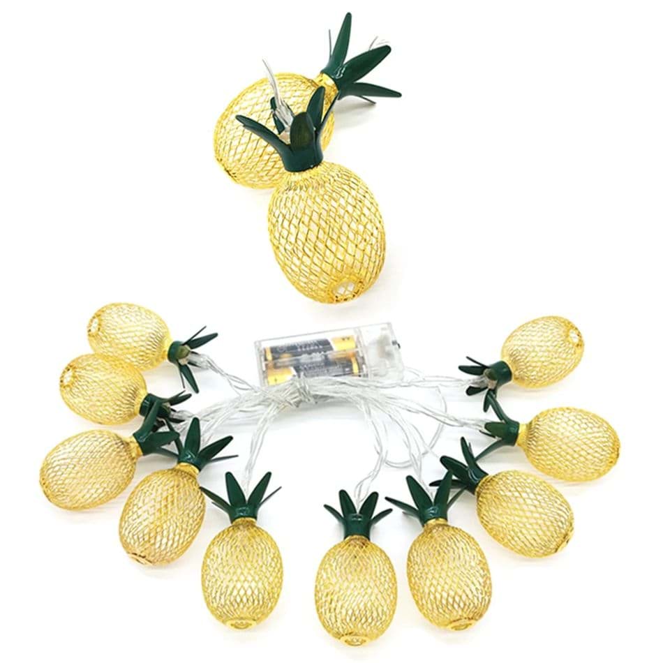 2m 10 Led Pilli 2 Kademeli Ananas Led Işık MZ6200-251 resmi