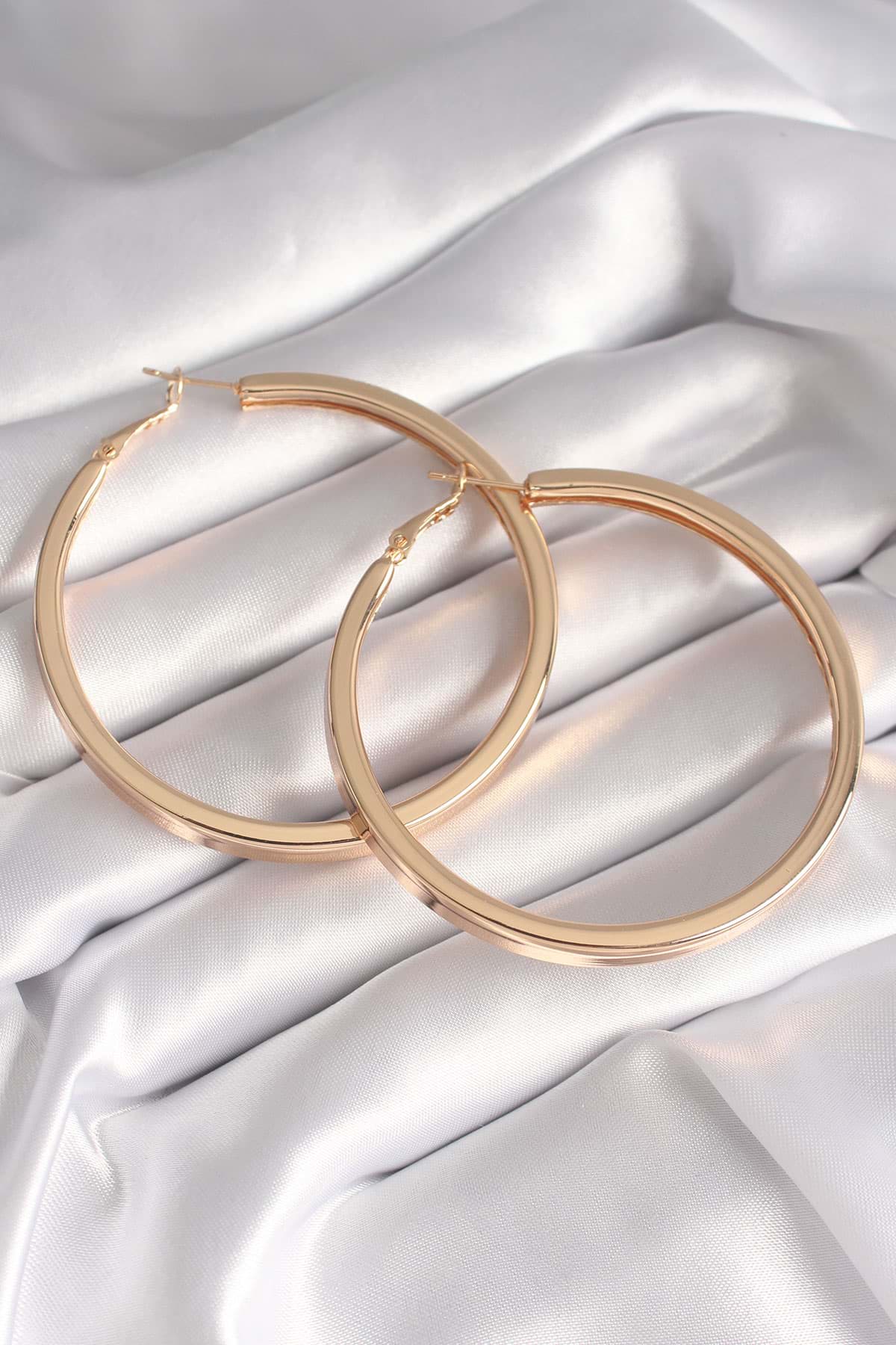 Picture of Pirinç Gold Renk Halka Model Kadın Küpe - TJ-BKP8702