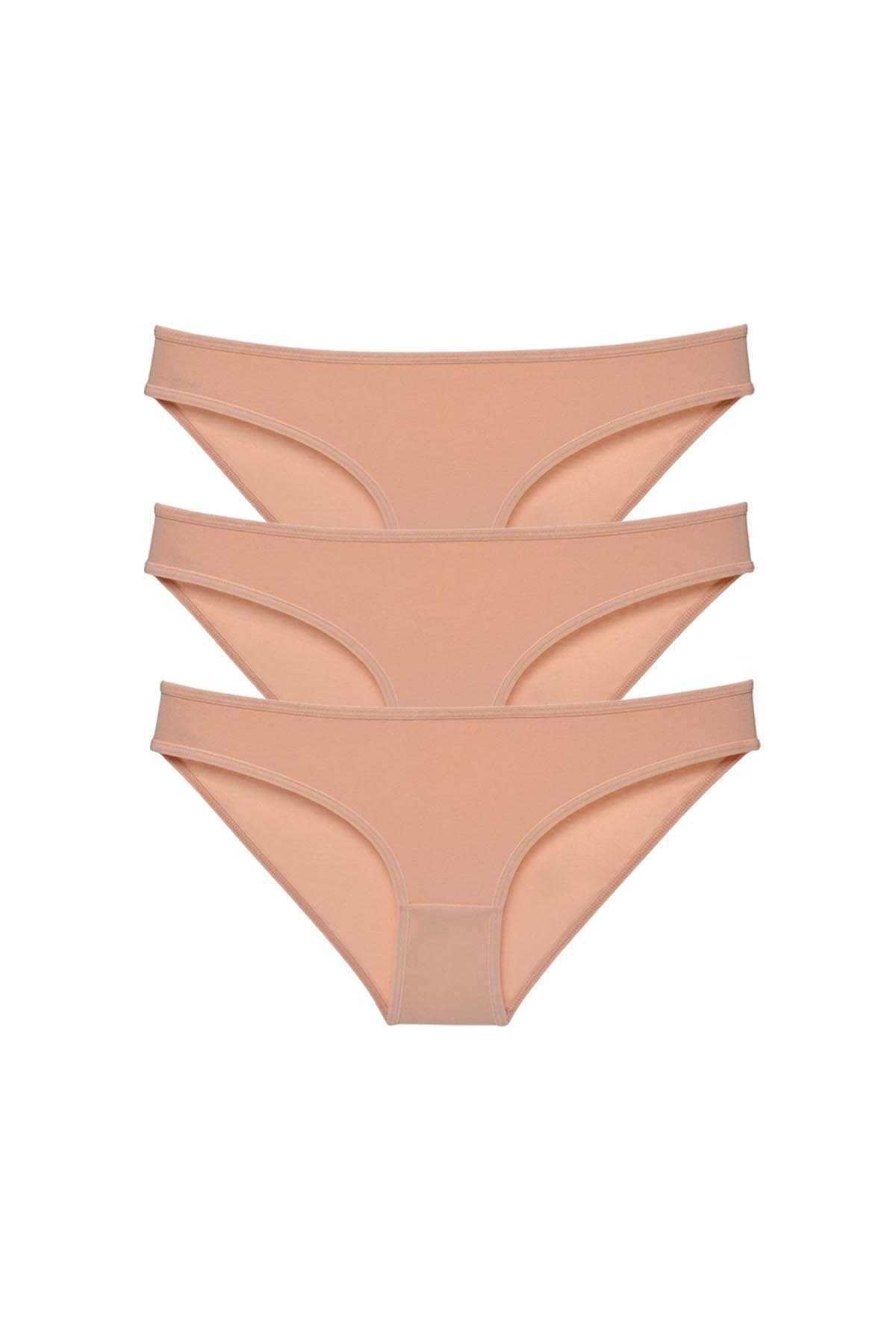 Picture of 3 adet Süper Eko Set Likralı Kadın Slip Külot Ten