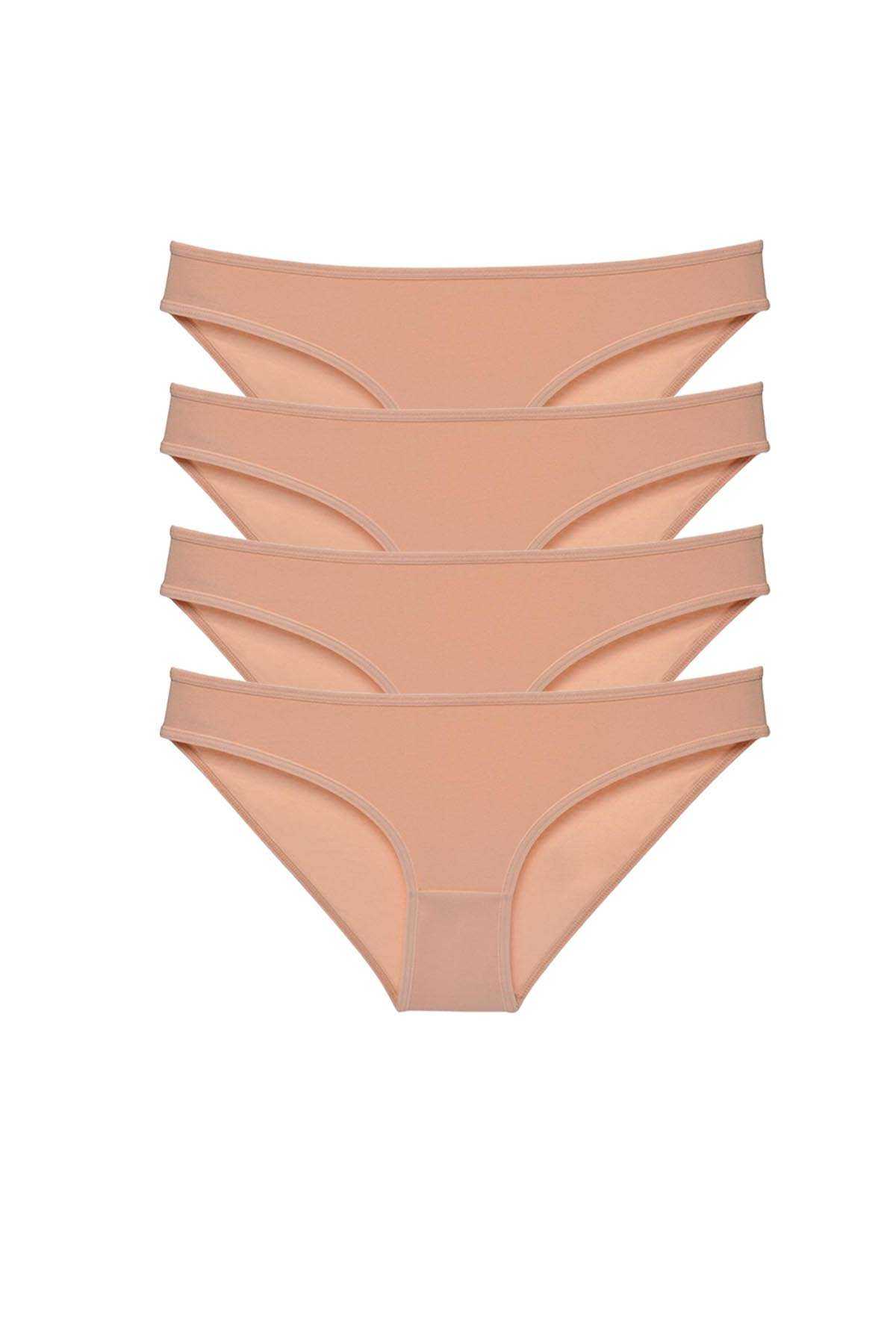 Picture of 4 adet Süper Eko Set Likralı Kadın Slip Külot Ten