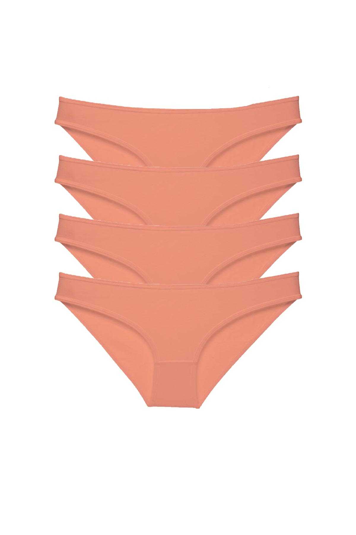 Picture of 4 adet Süper Eko Set Likralı Kadın Slip Külot Pudra