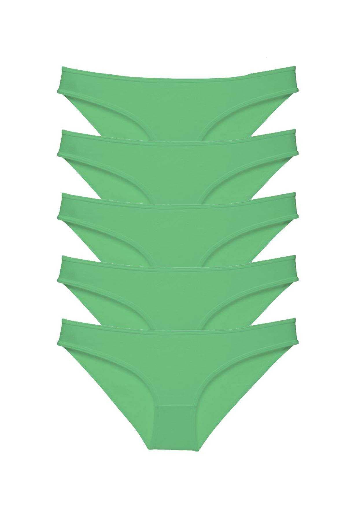 Picture of 5 adet Süper Eko Set Likralı Kadın Slip Külot Yeşil