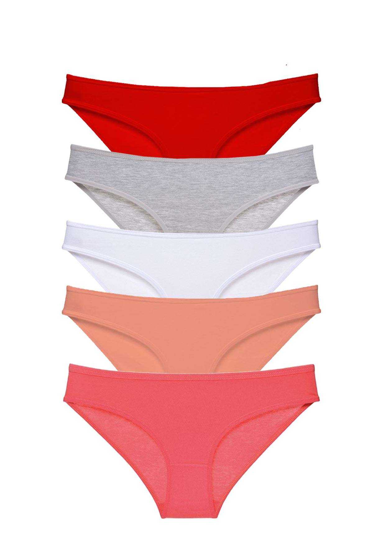 5 adet Süper Eko Set Likralı Kadın Slip Külot 519 resmi