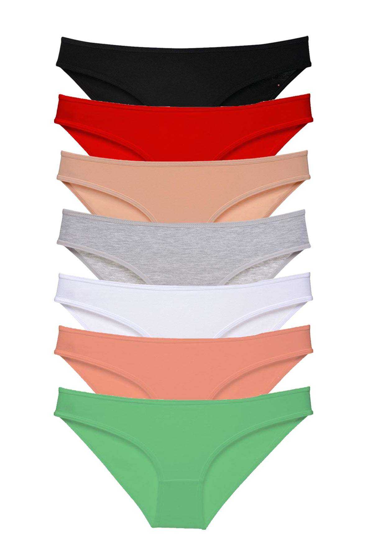 7 adet Süper Eko Set Likralı Kadın Slip Külot Set 1 resmi