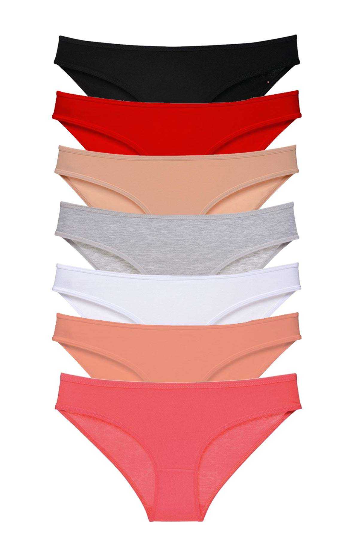 7 adet Süper Eko Set Likralı Kadın Slip Külot Set 2 resmi