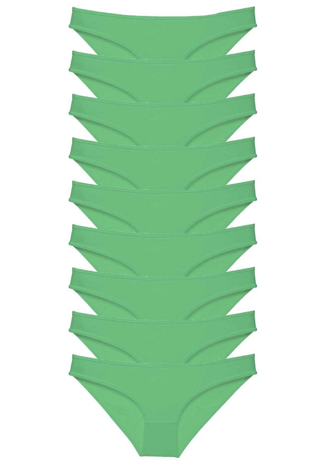 Picture of 9 adet Süper Eko Set Likralı Kadın Slip Külot Yeşil