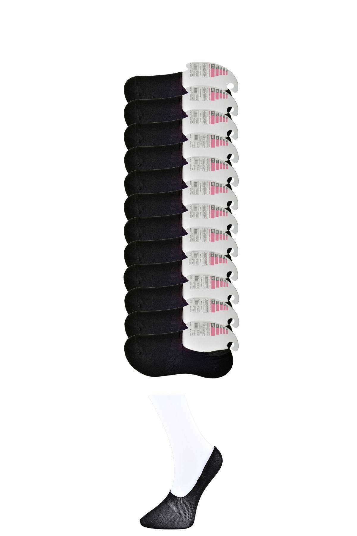 Siyah Kadın Babet Çorap 12 çift resmi