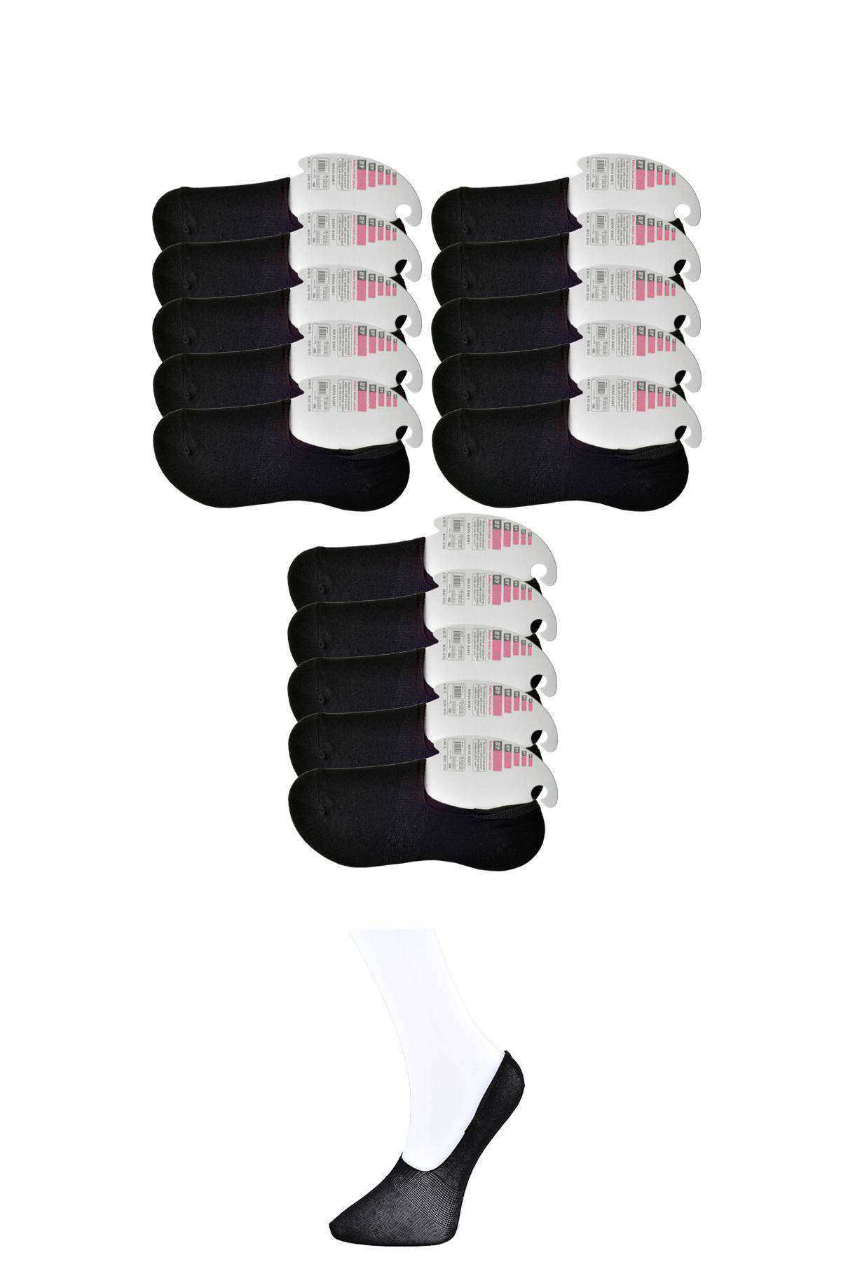 Siyah Kadın Babet Çorap 15 çift resmi