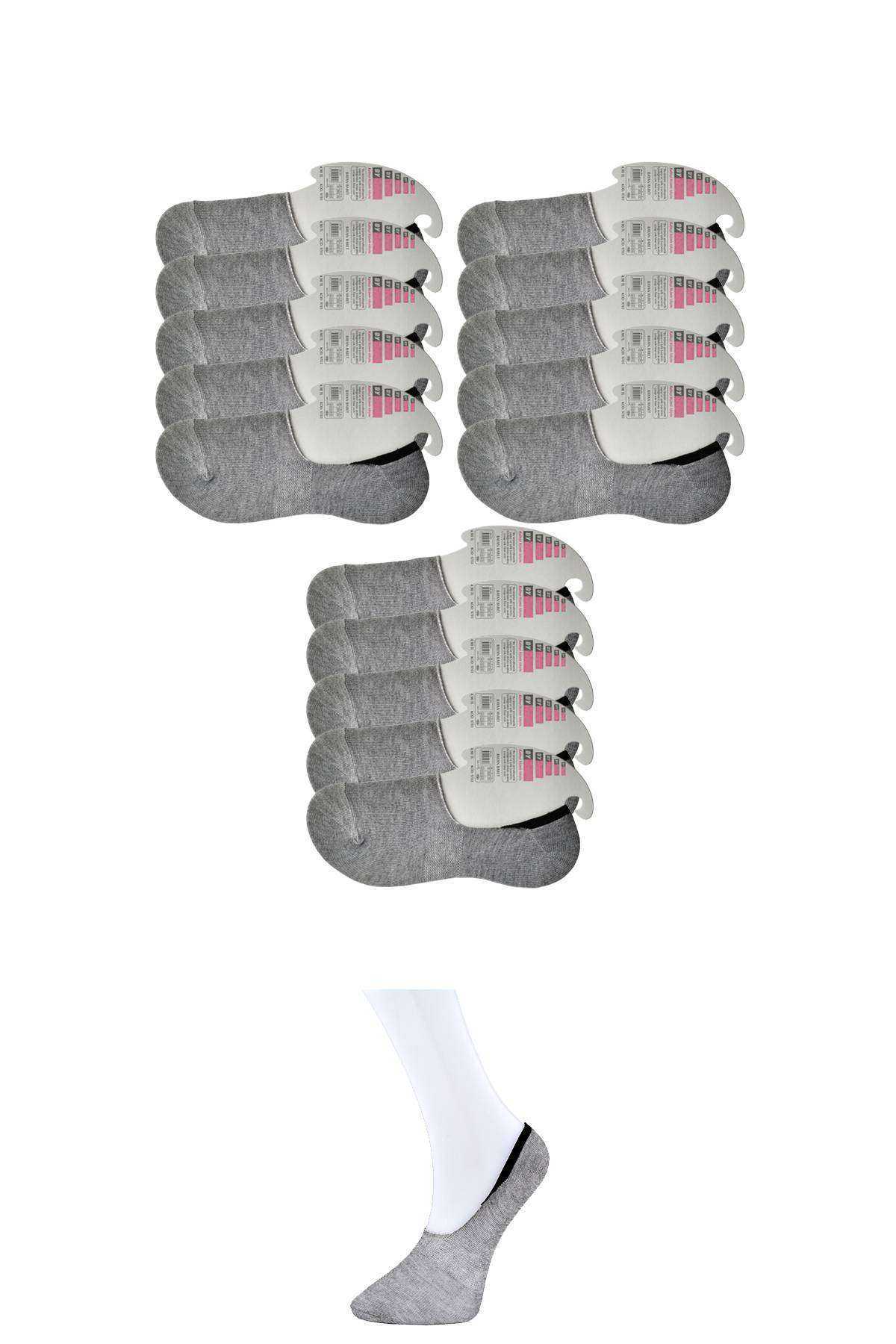 Gri Kadın Babet Çorap 15 çift resmi