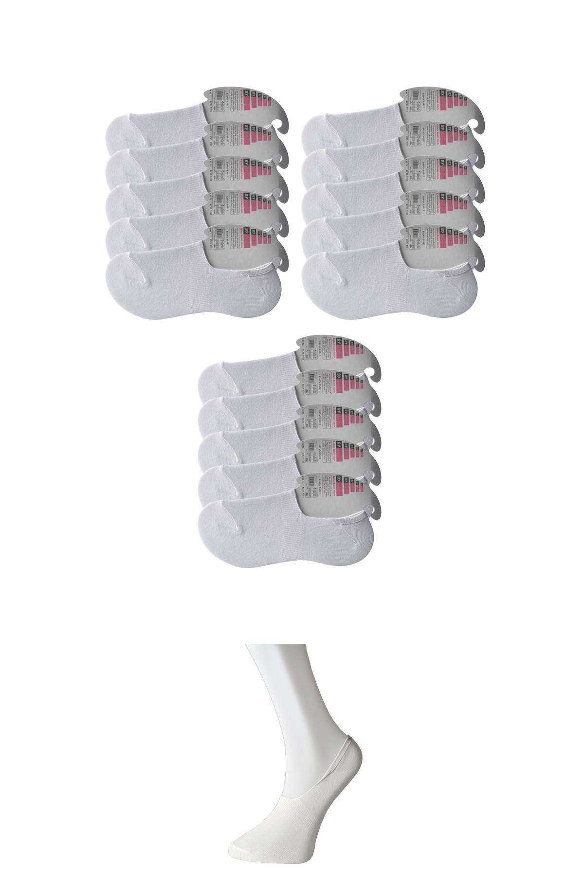 Beyaz Kadın Babet Çorap 15 çift resmi