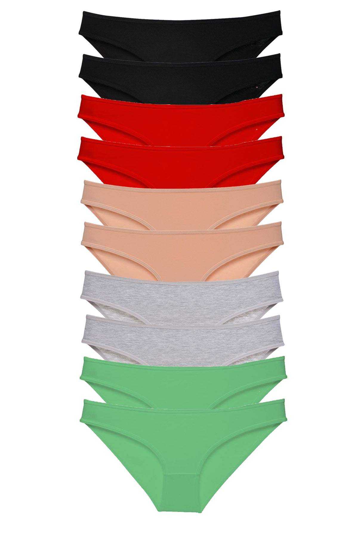 10 adet Süper Eko Set Likralı Kadın Slip Külot 502 resmi