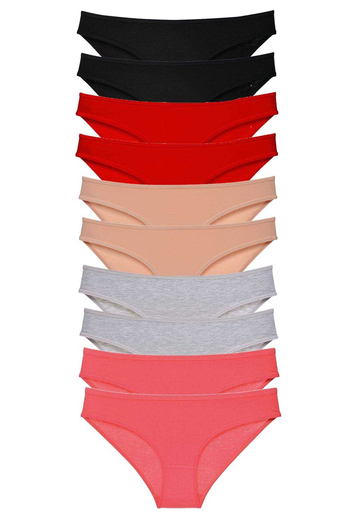 10 adet Süper Eko Set Likralı Kadın Slip Külot 503 resmi