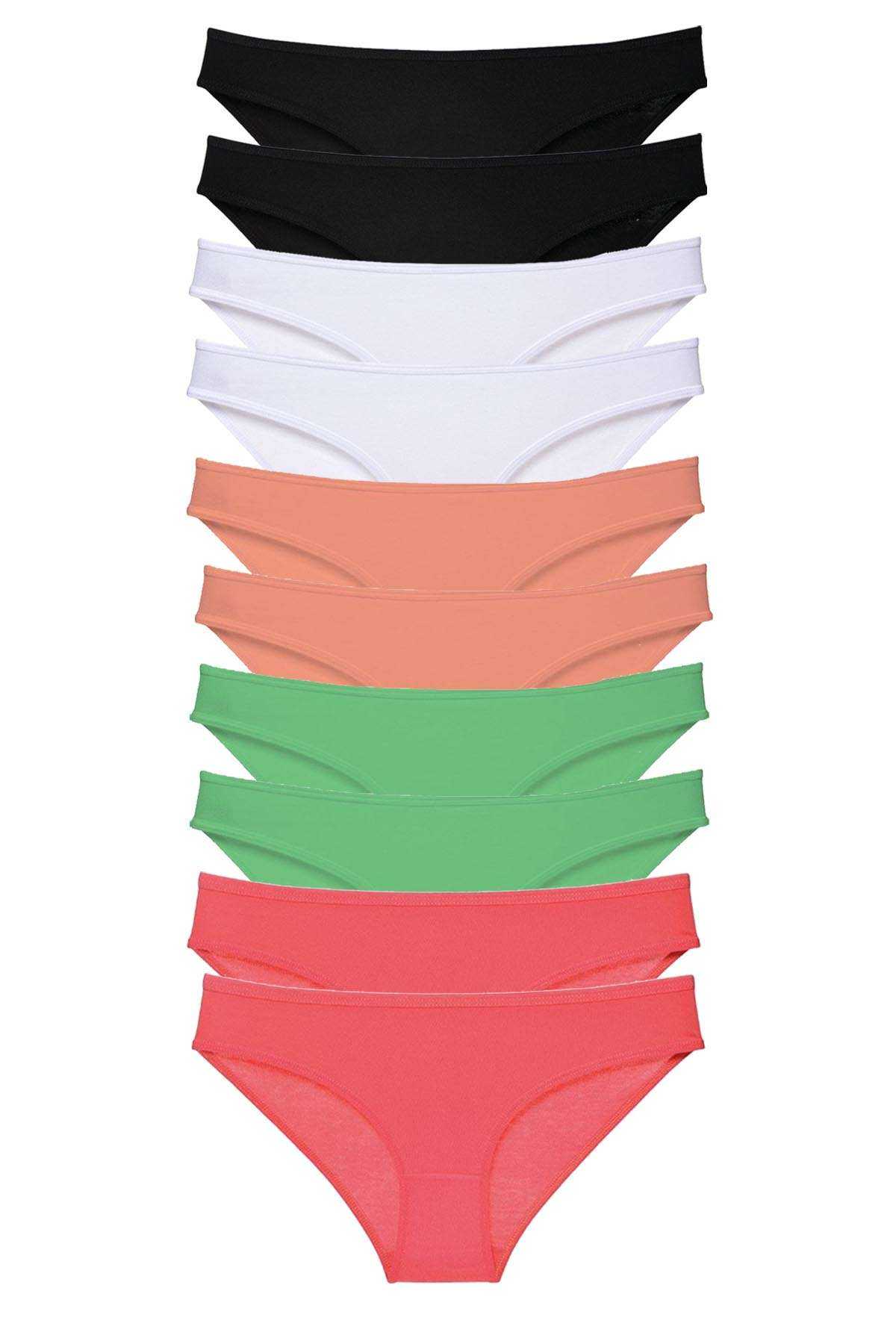 10 adet Süper Eko Set Likralı Kadın Slip Külot 504 resmi