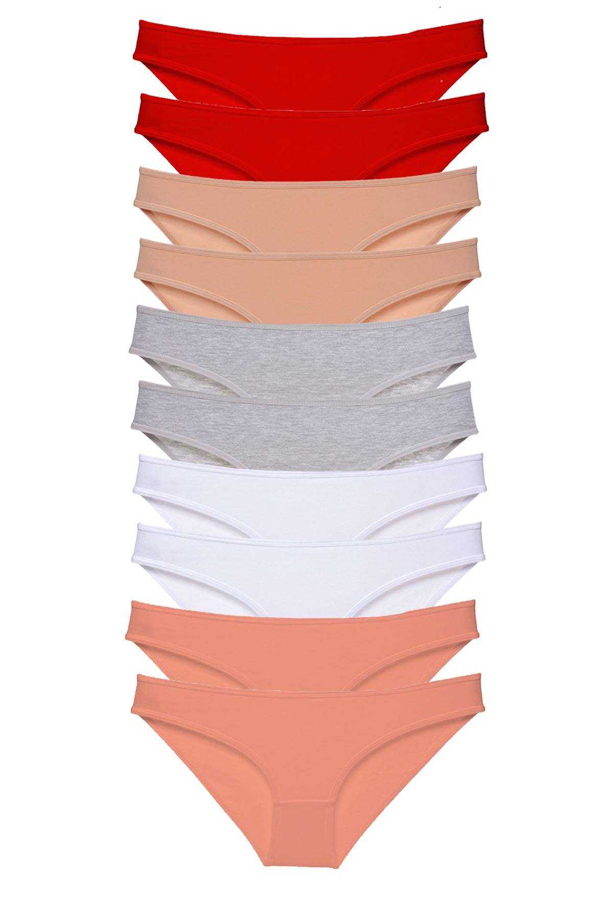 10 adet Süper Eko Set Likralı Kadın Slip Külot 505 resmi