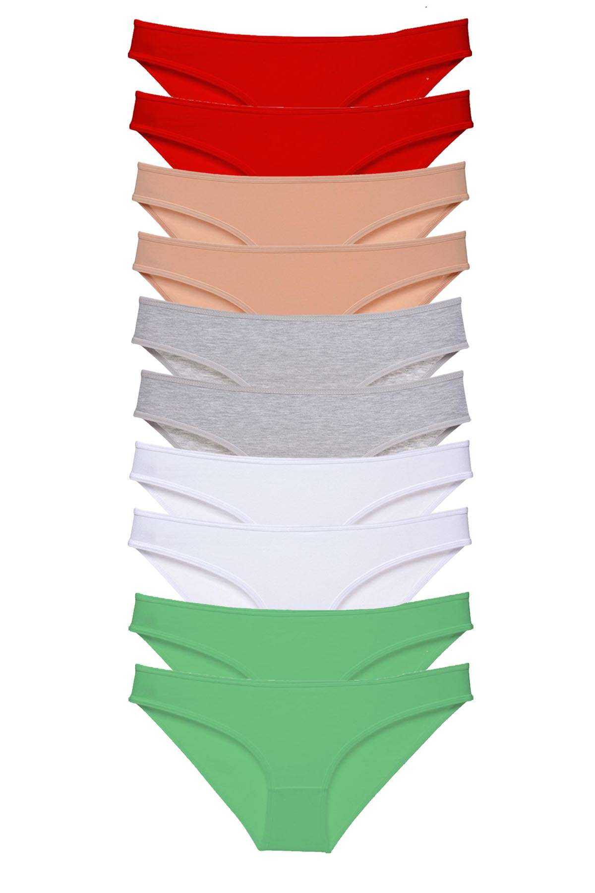 10 adet Süper Eko Set Likralı Kadın Slip 506 resmi