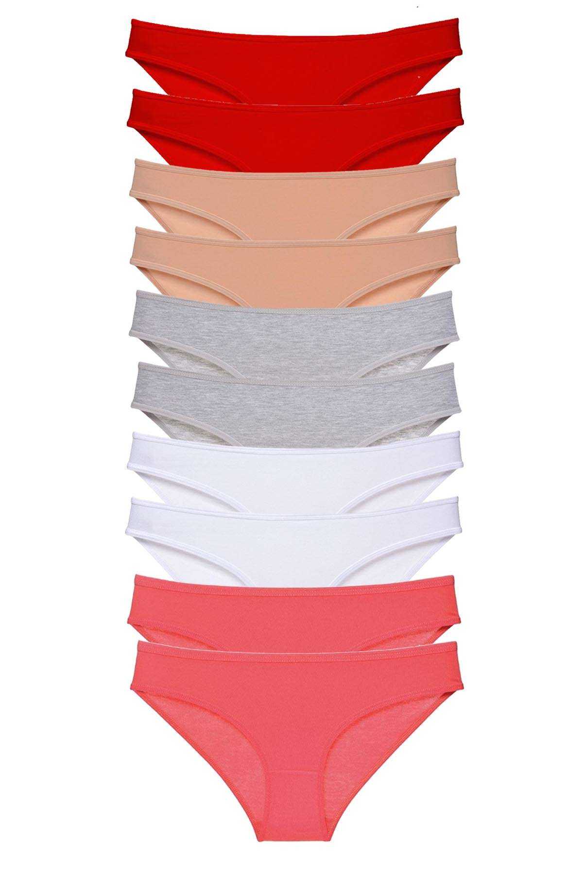 10 adet Süper Eko Set Likralı Kadın Slip Külot 507 resmi