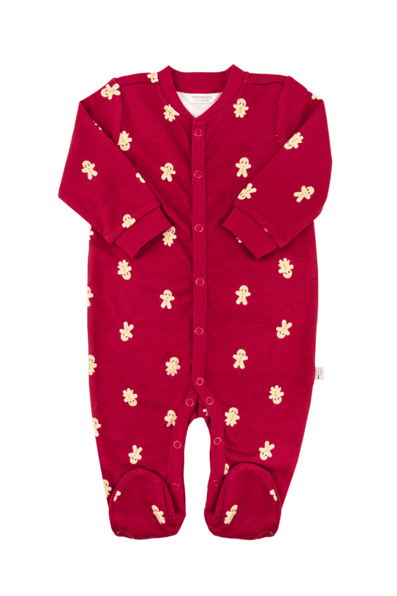 Picture of Gingerbread Baby Snap Footed Sleep and Play Suit