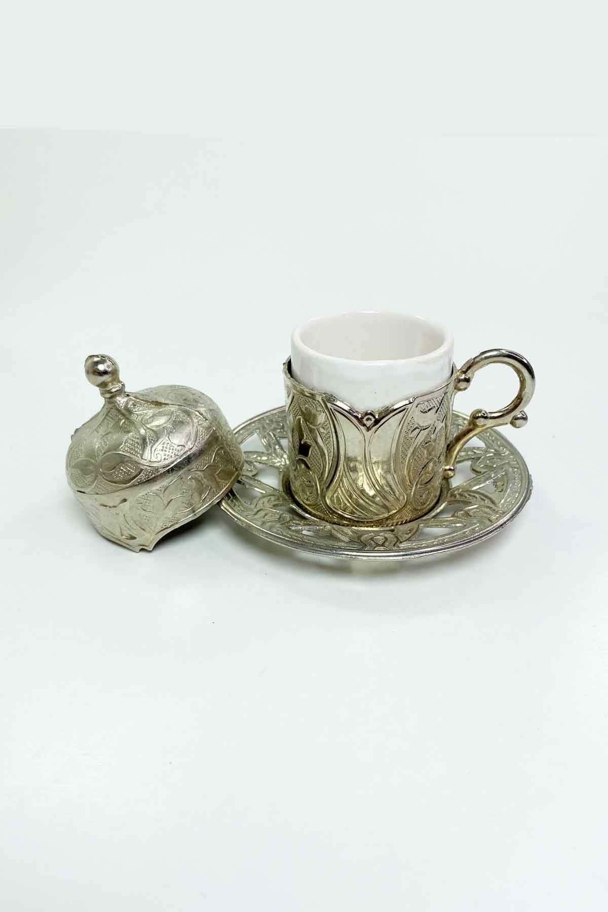 Osmanlı Motifli Eskitme Kahve Fincanı resmi