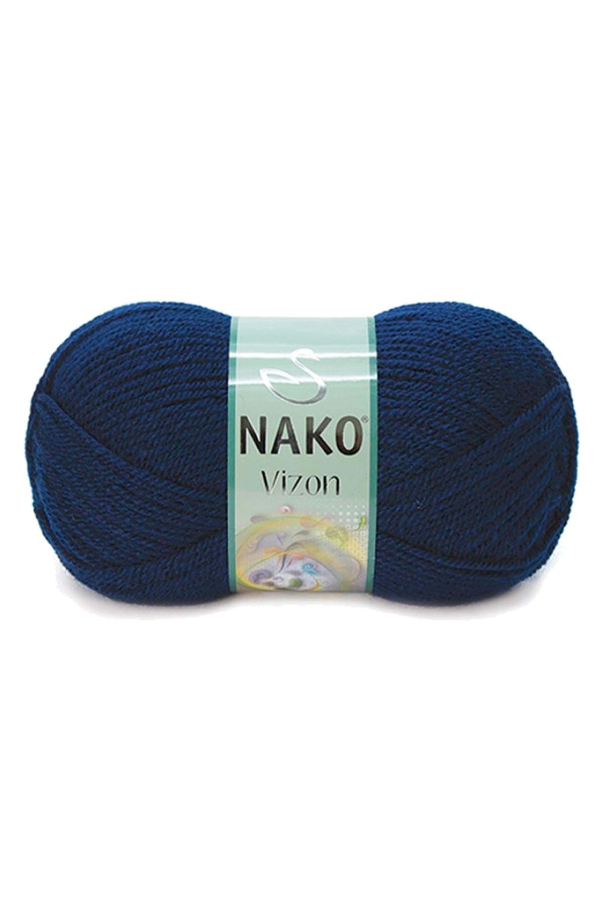 5 Adet Vizon Premium Akrilik El Örgü İpi Yünü Renk No:148 Lacivert resmi