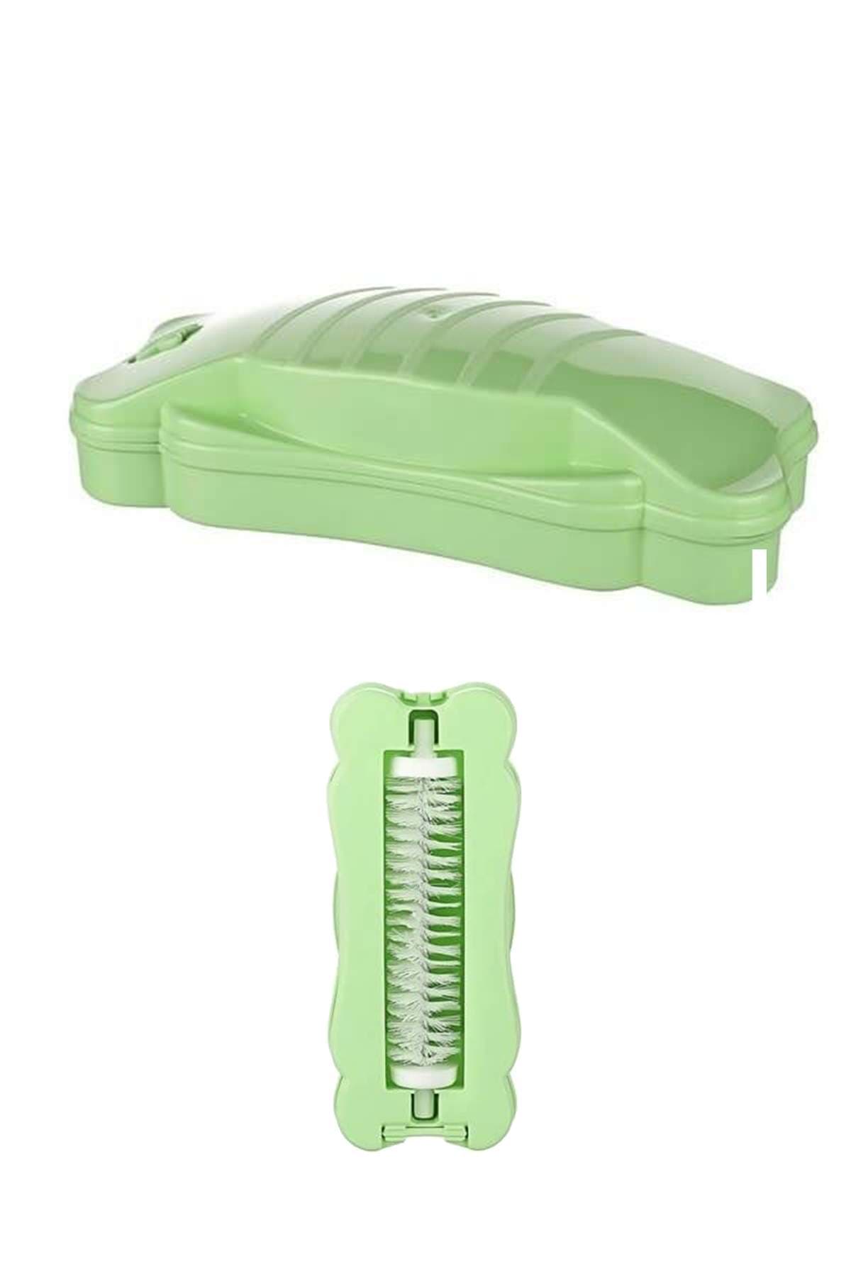 Kelebek Tasarımlı Tek Fırçalı Gırgır 17x7x4 cm Yeşil resmi