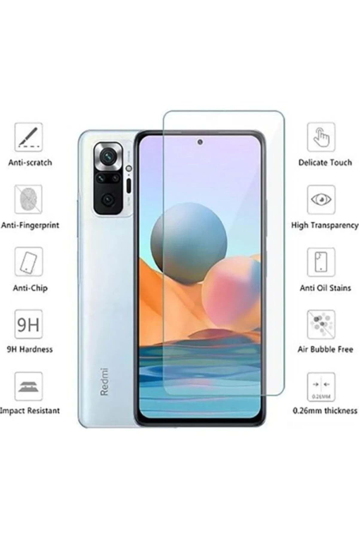 Xiaomi Redmi Note 10 Uyumlu Premium Ekran Koruyucu 9h Sert Temperli Kırılmaz Cam Koruma Şeffaf resmi