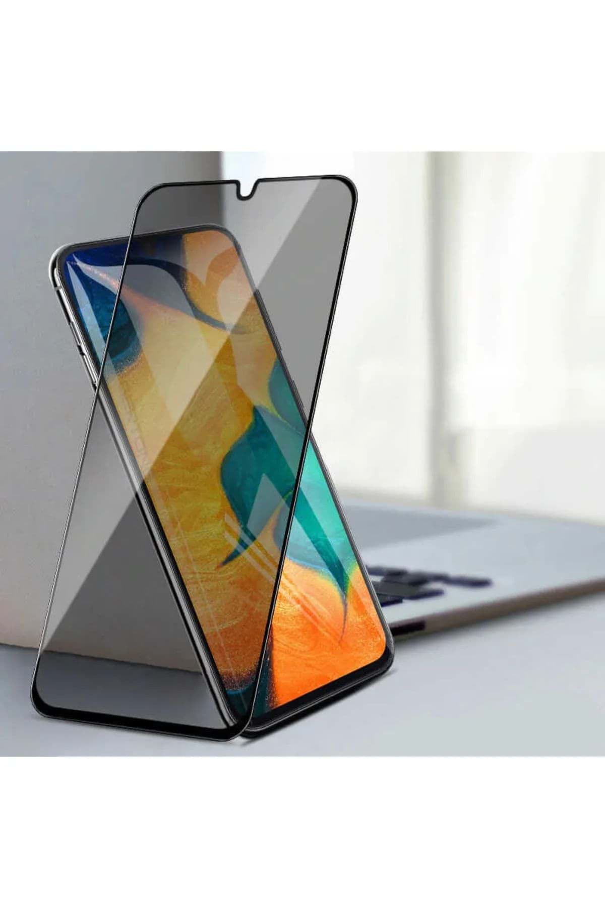 Samsung A31 Uyumlu Hayalet Ekran Gizli Tam Kaplayan Kırılmaz Cam Seramik Ekran Koruyucu Film resmi