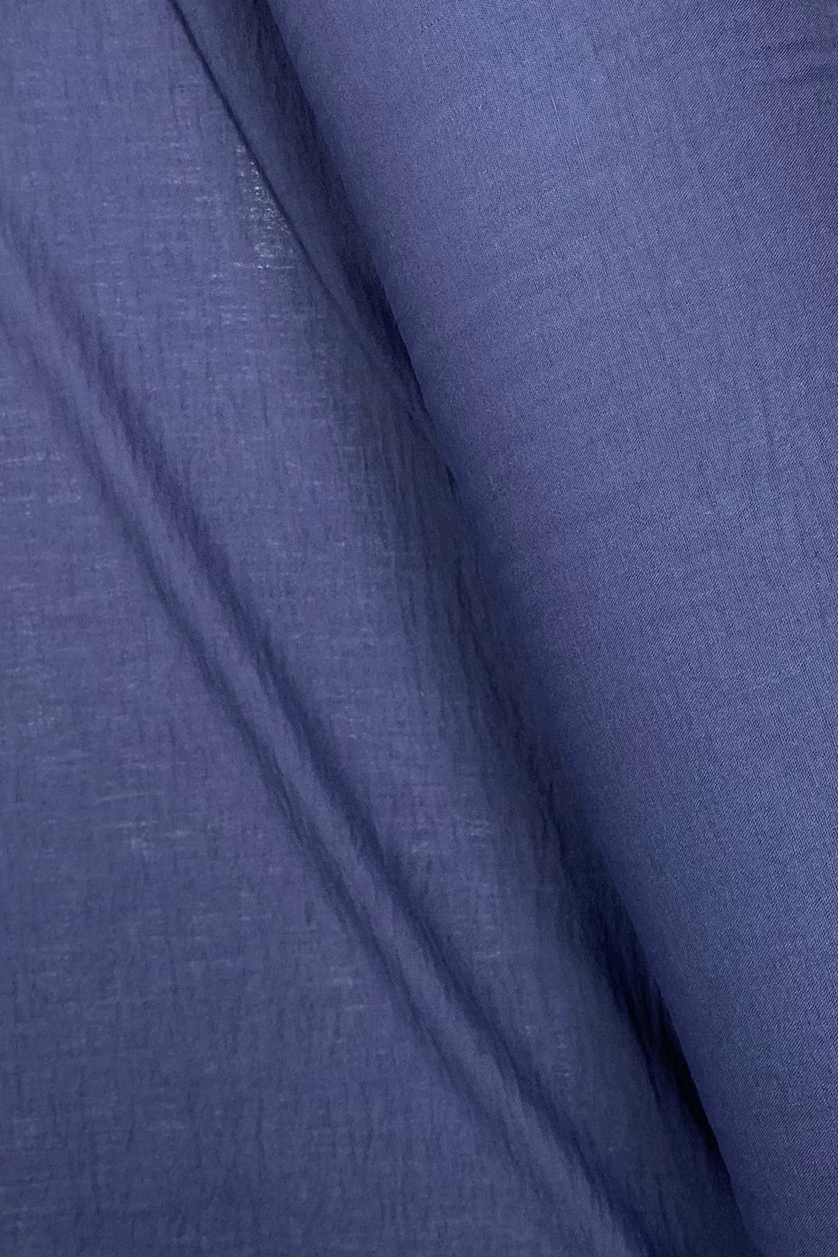 Keten Kumaş - Organik Kumaş - Perde Kumaşı - Ince Keten - Kıyafet Için Kumaş Örtü Lacivert 26 resmi