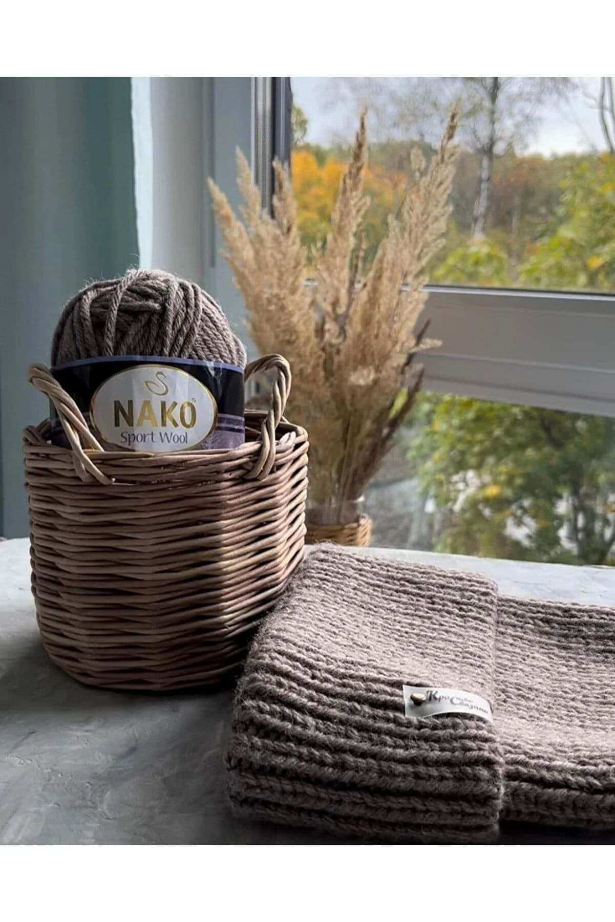 5 Adet Sport Wool Atkı Bere Ceket Yelek Örgü İpi Yünü No: 11223 Denim Melanj resmi