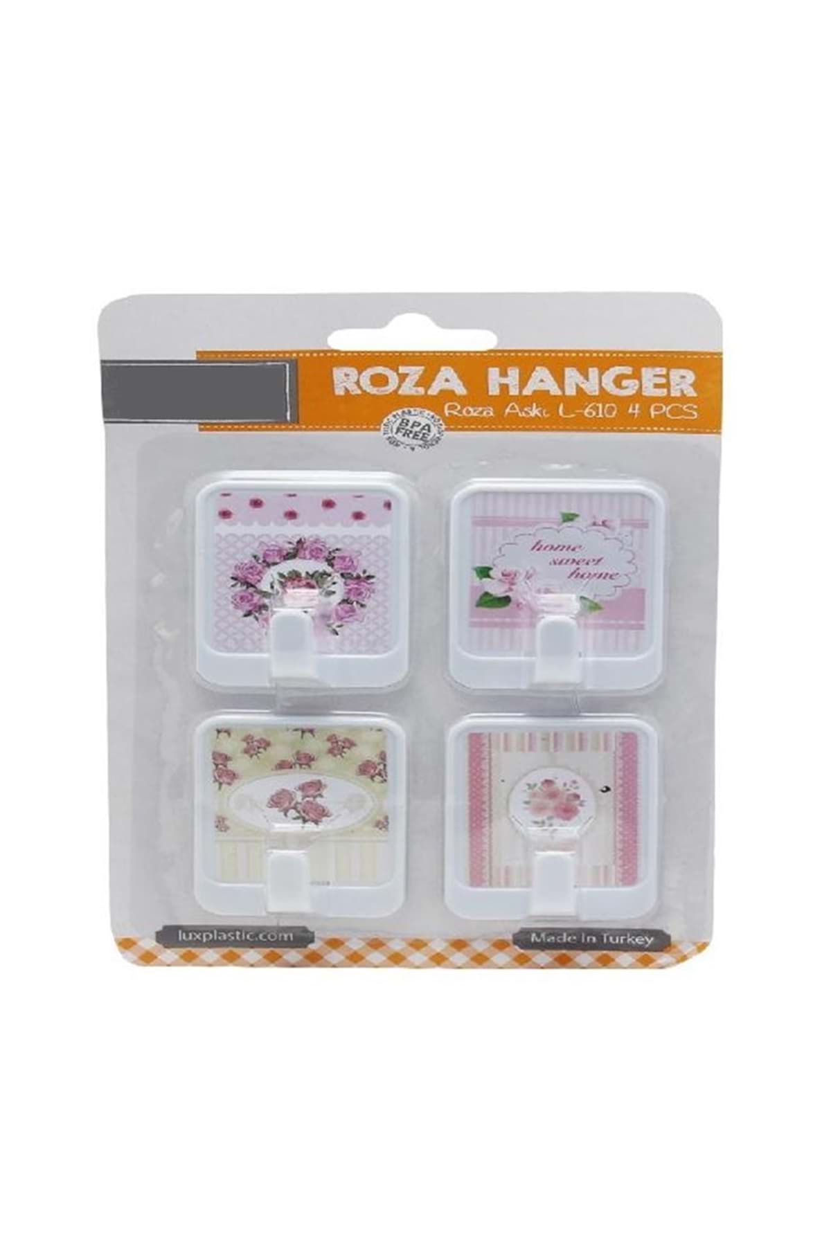 4 lü Roza Yapışkanlı Askı 4,5X6cm resmi