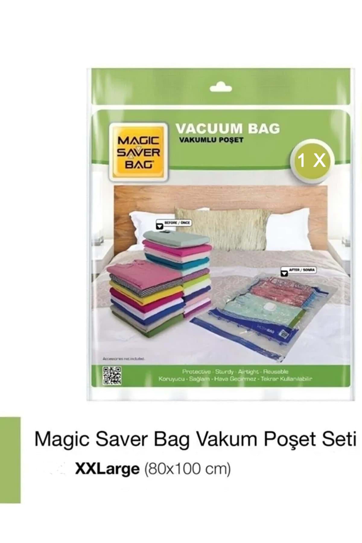 Xxl Boy (80 Cm X 100 Cm) Vakumlu Poşet - Vakumlu Hurç - Vakumlu Torba resmi