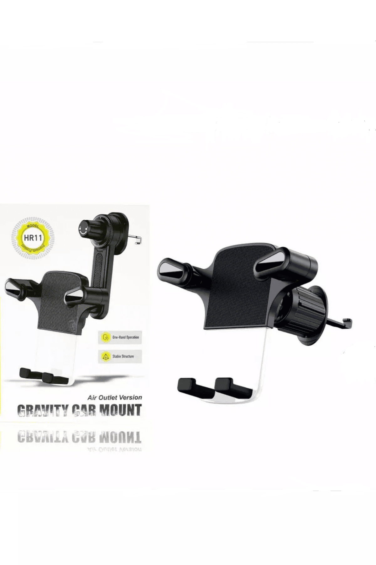 Araç Havalandırmasına Takılan Dönebilen Güçlü Telefon Tutucu HR11 resmi
