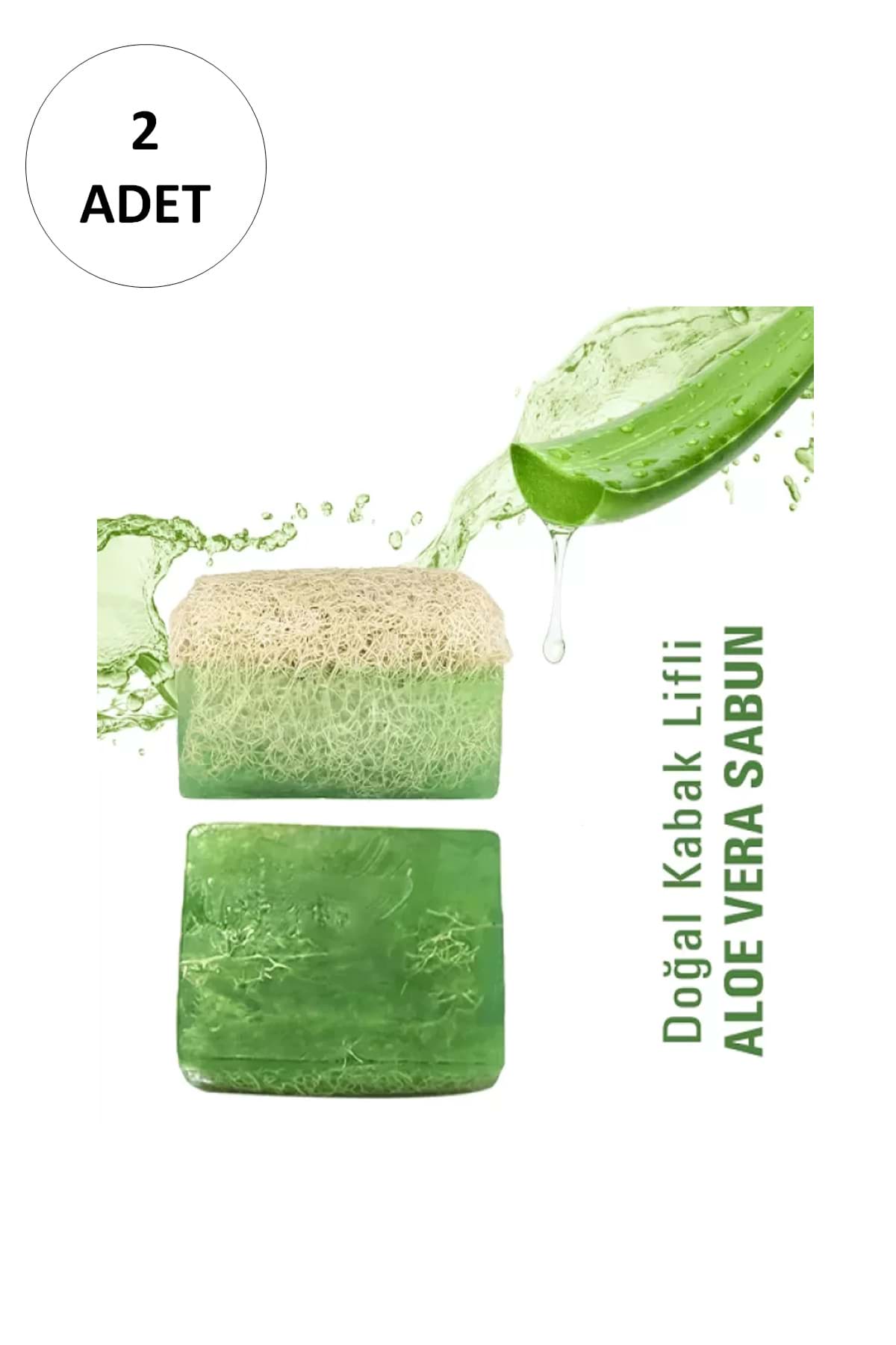 2 Adet Doğal Kabak Lifli Alovera Sabunu resmi
