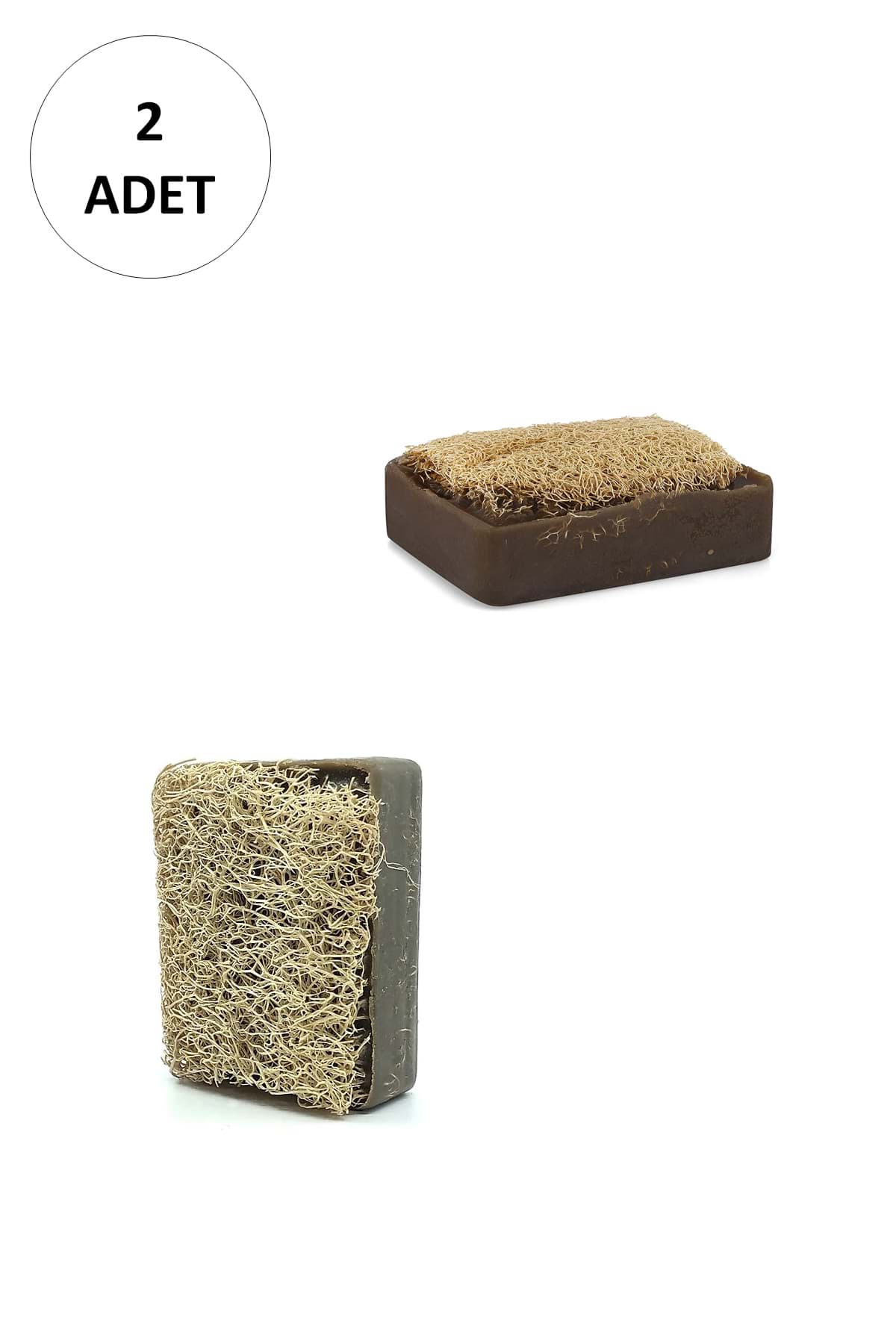 2 Adet Doğal Kabak Lifli Kil Sabunu resmi