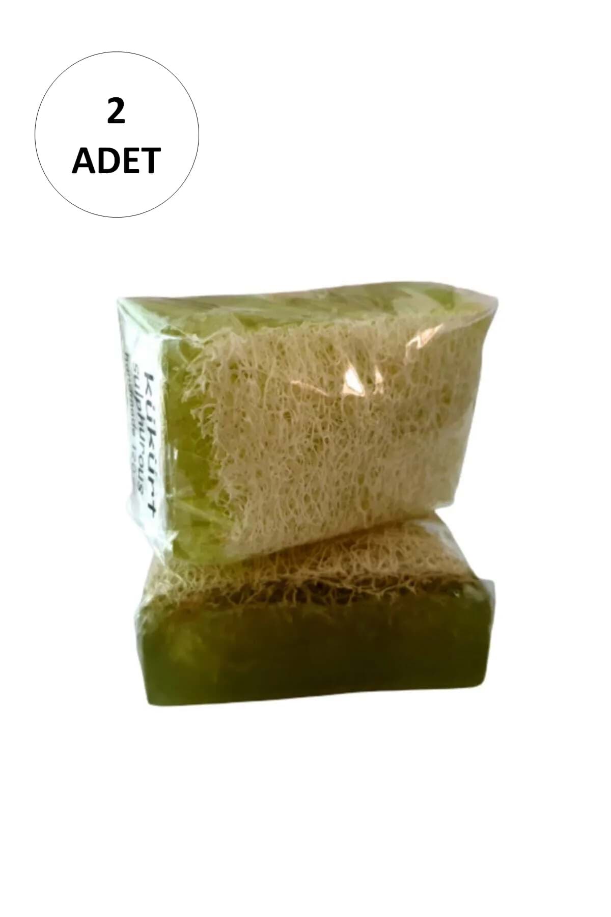 2 Adet Doğal Kabak Lifli Kükürt Sabunu resmi