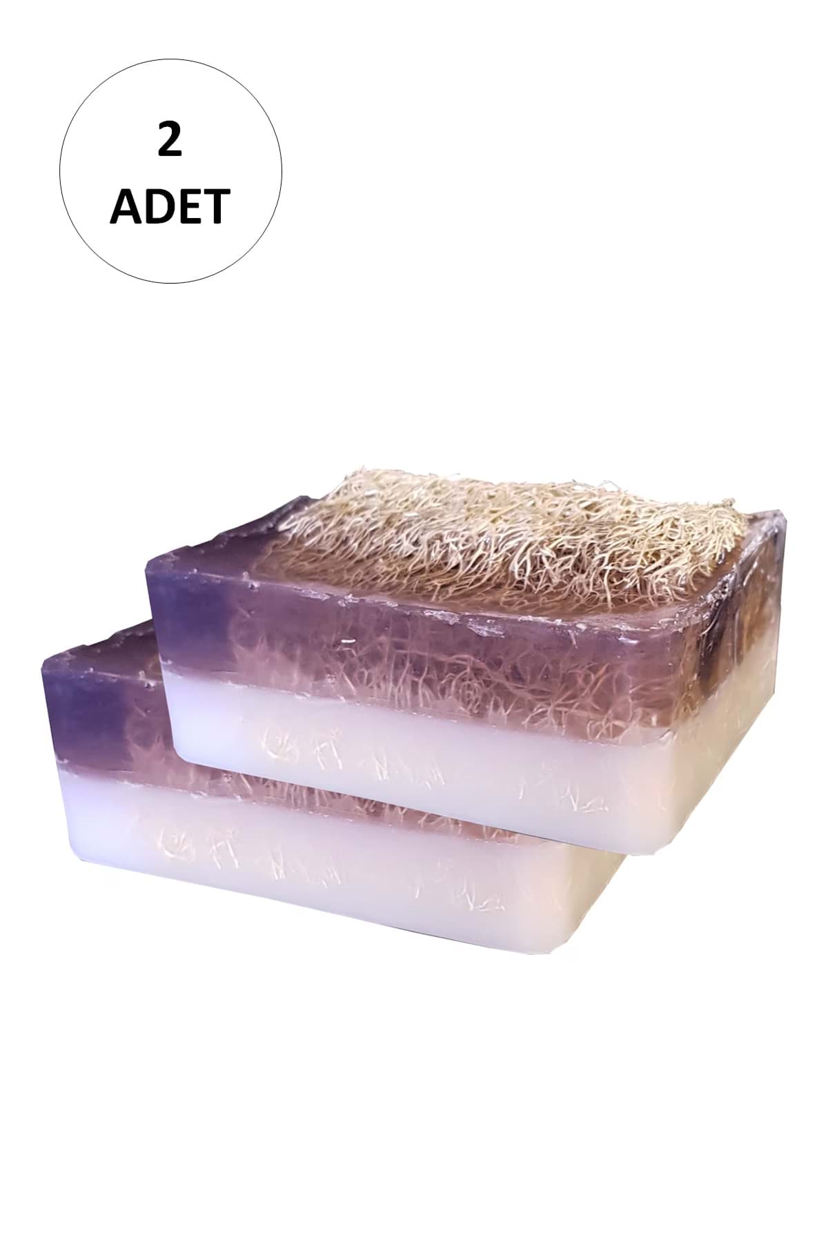 2 Adet Doğal Kabak Lifli Lavanta Sabunu resmi