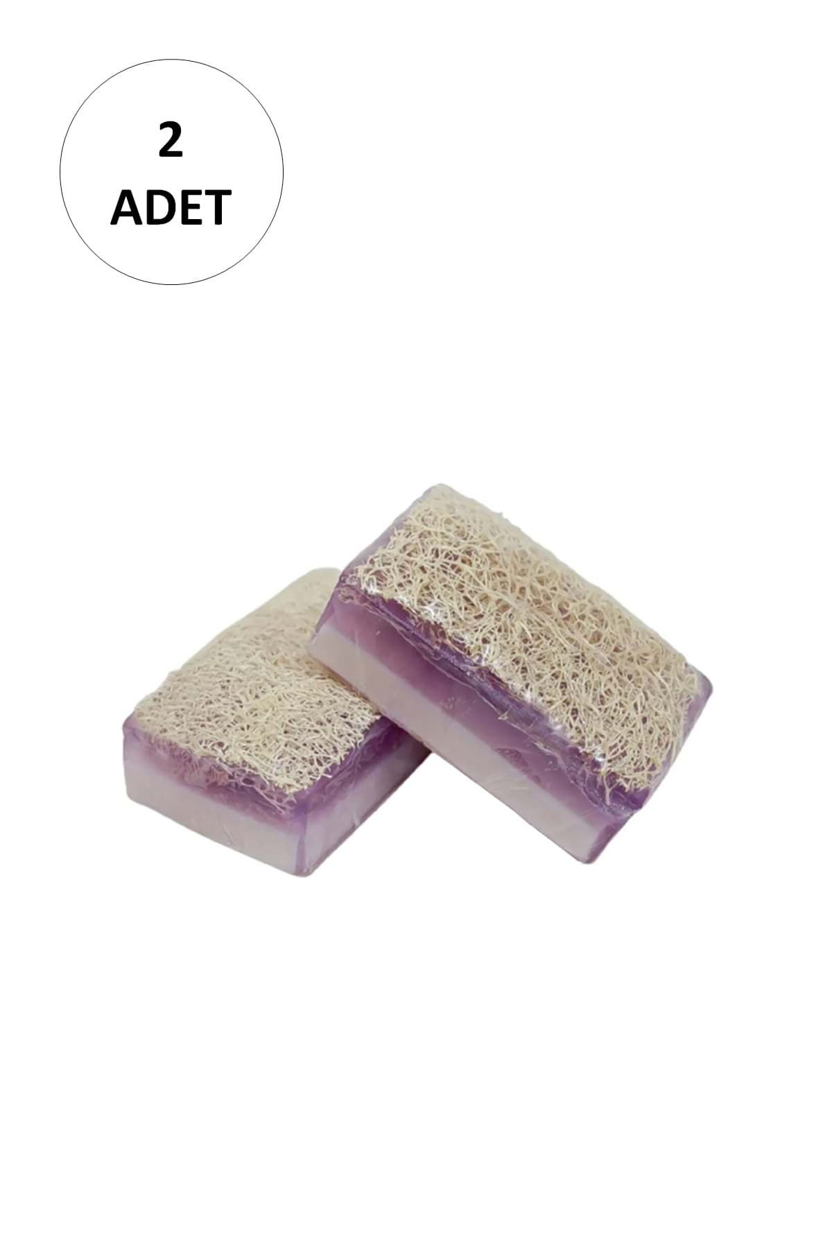2 Adet Doğal Kabak Lifli Lavanta Sabunu resmi