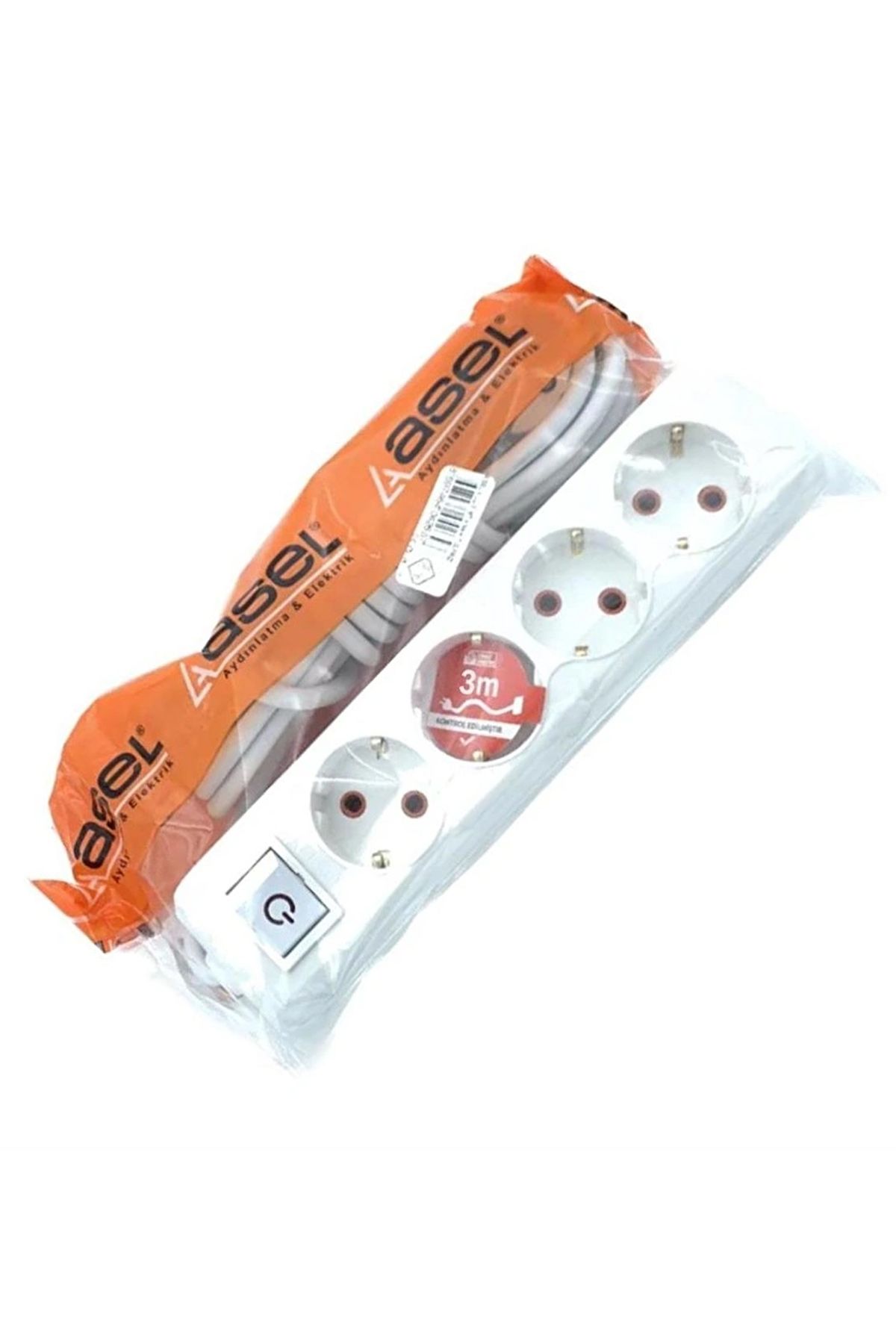 Asel 4'Lü Topraklı Grup Priz 3mt Ast 403 resmi