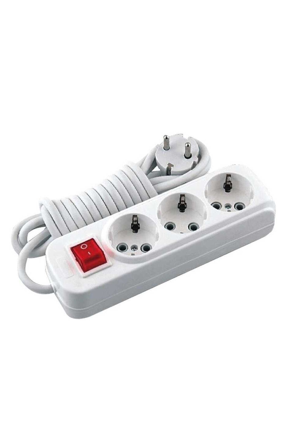 Asel Ara Kablo 3 lü 2 Metre Anahtarlı Priz resmi