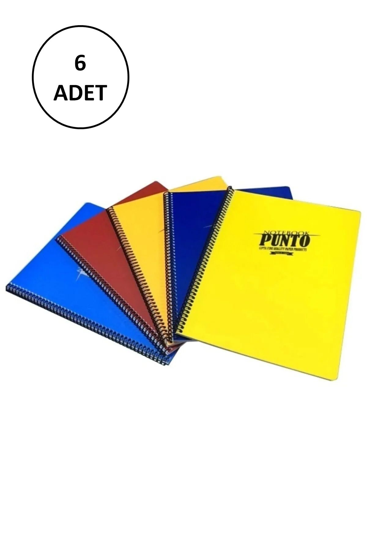 GIPTA Punto Spiral Pp Kapak Defter (a4) 180 Yaprak ( Çizgili ) 6 Adet resmi