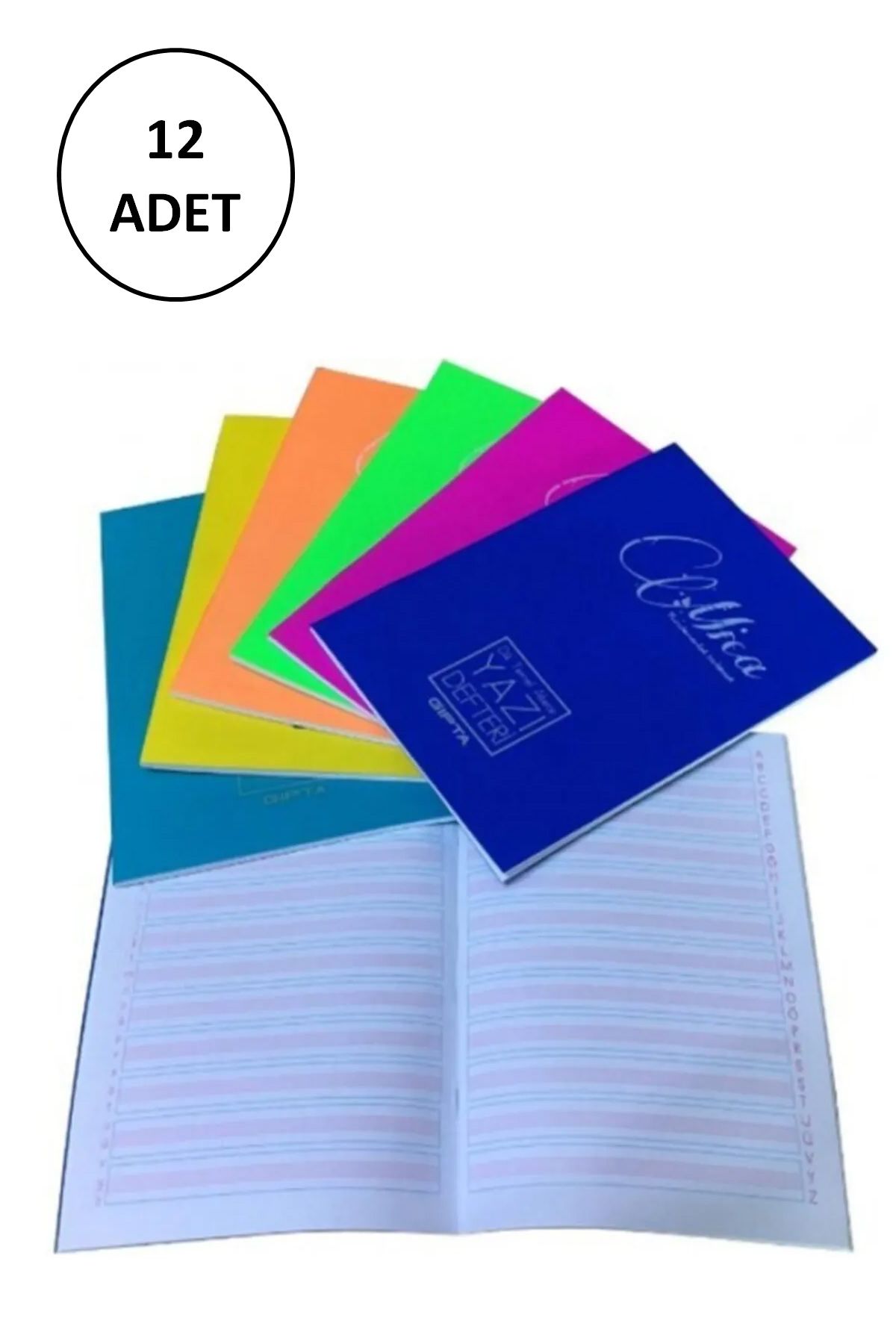 Gıpta Mica Tel Dikişli A5 Güzel Yazı Defteri Pp Kapak 40 Yaprak 12 Adet resmi