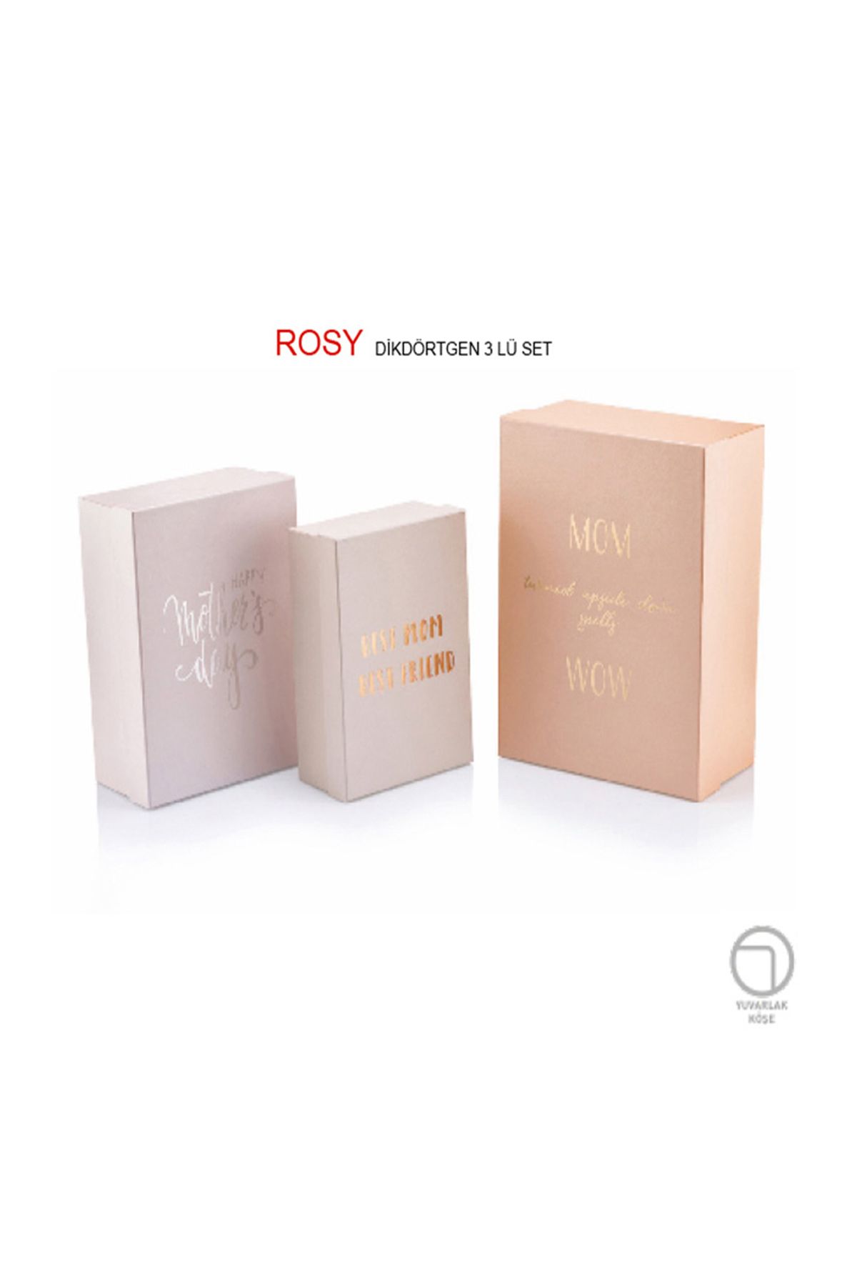 Gıpta Rosy Dikdörtgen 3'Lü Hediye Kutusu Set 4-Bx20610-2161 resmi