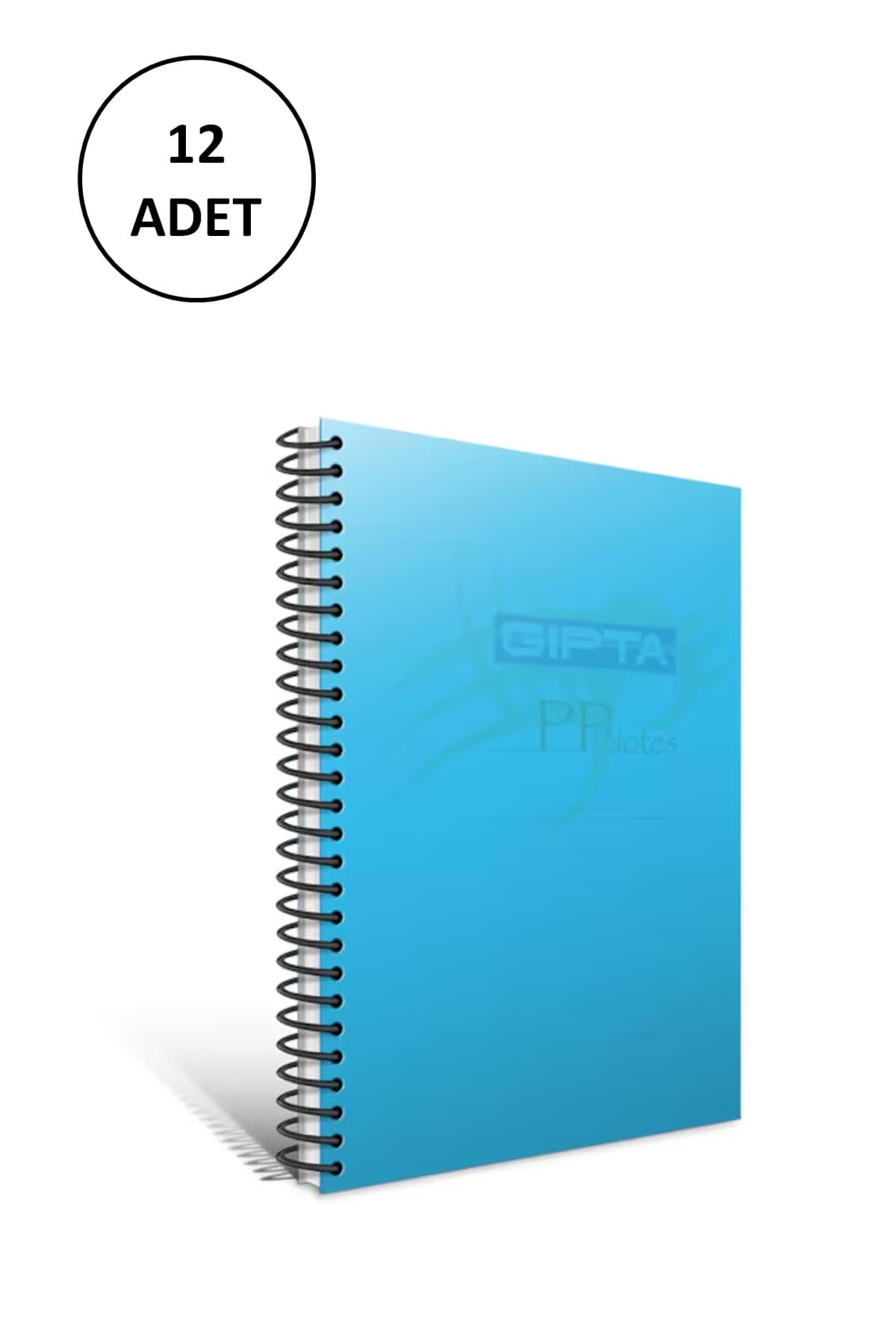 Gıpta Eko Pp A4 Spiralli Pp Kapak Defter 60 Yaprak Kareli (12 Li Paket) 4176 resmi