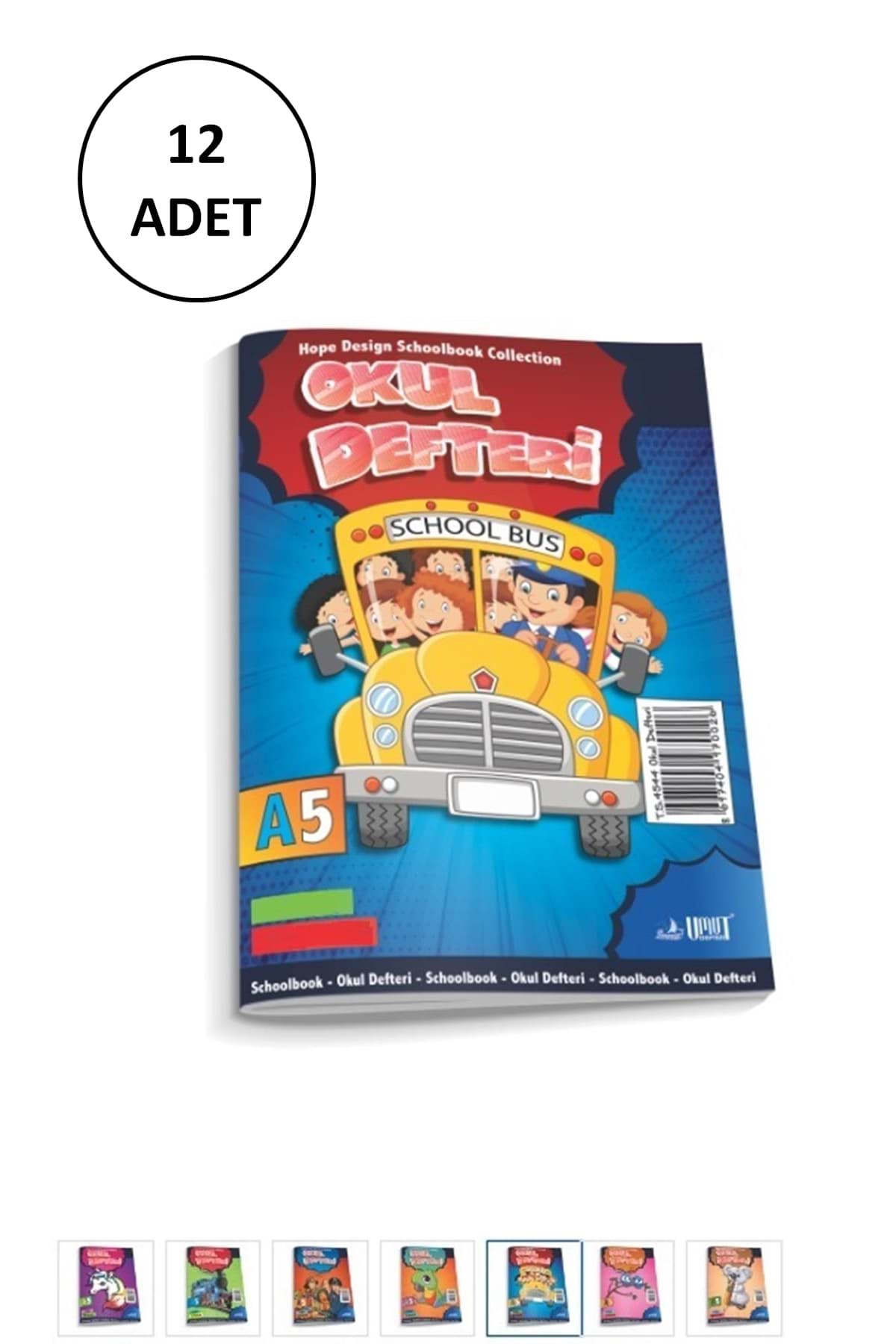 Umut A5 Lise Defteri 100 Yaprak Kareli 12 Adet resmi