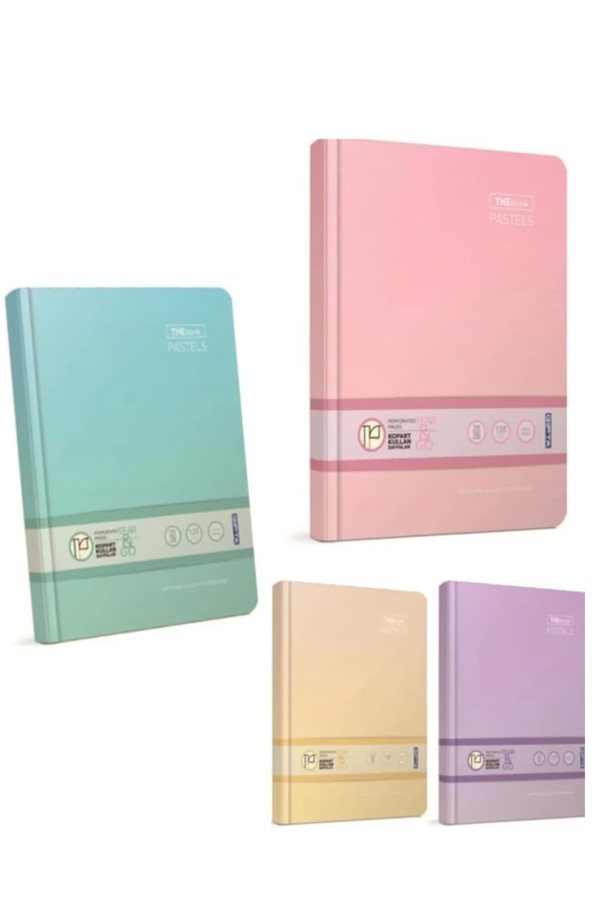 Gıpta Thebook Pastels İp Dikişli Sert Kapak 20x28cm 120 Yaprak Kareli Defter resmi