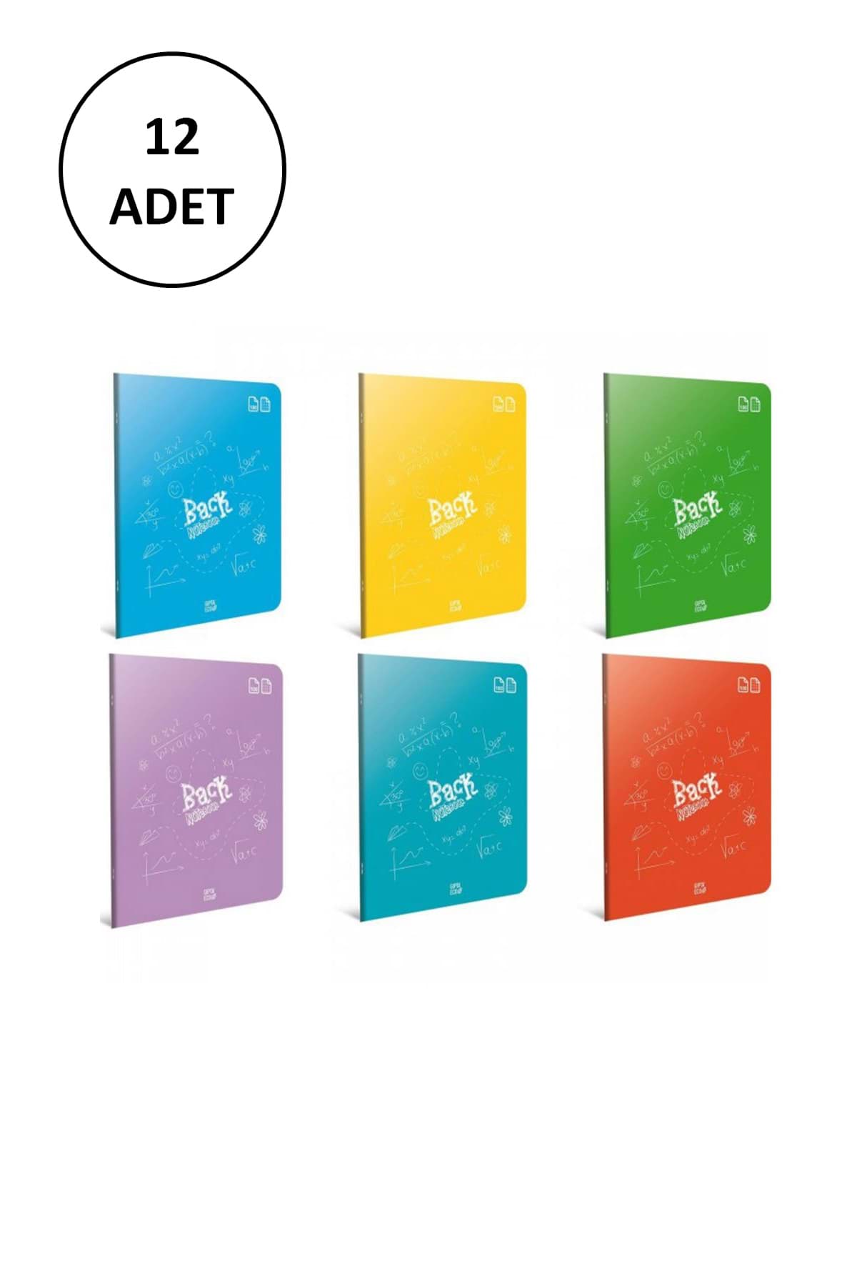 Gıpta Back Tel Dikiş PP Kapak Defter A4 60YP Düz 12 Adet resmi