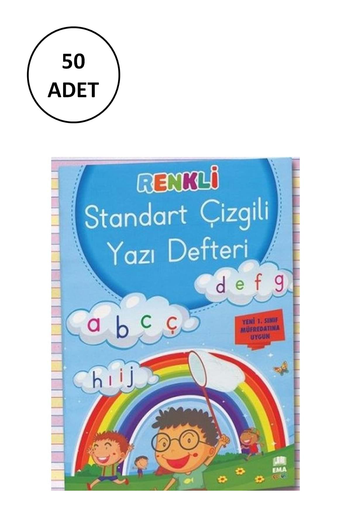 Picture of Renkli Standart Çizgili Güzel Yazı Defteri Ema Çocuk 50 Adet