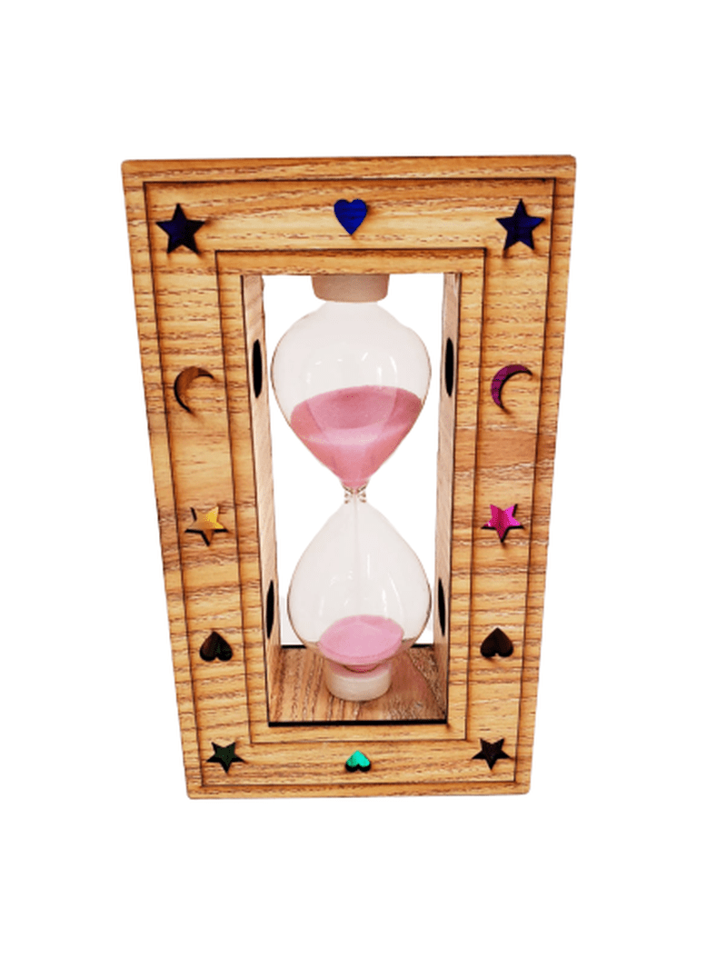 Ahşap Işıklı Kum Saati resmi